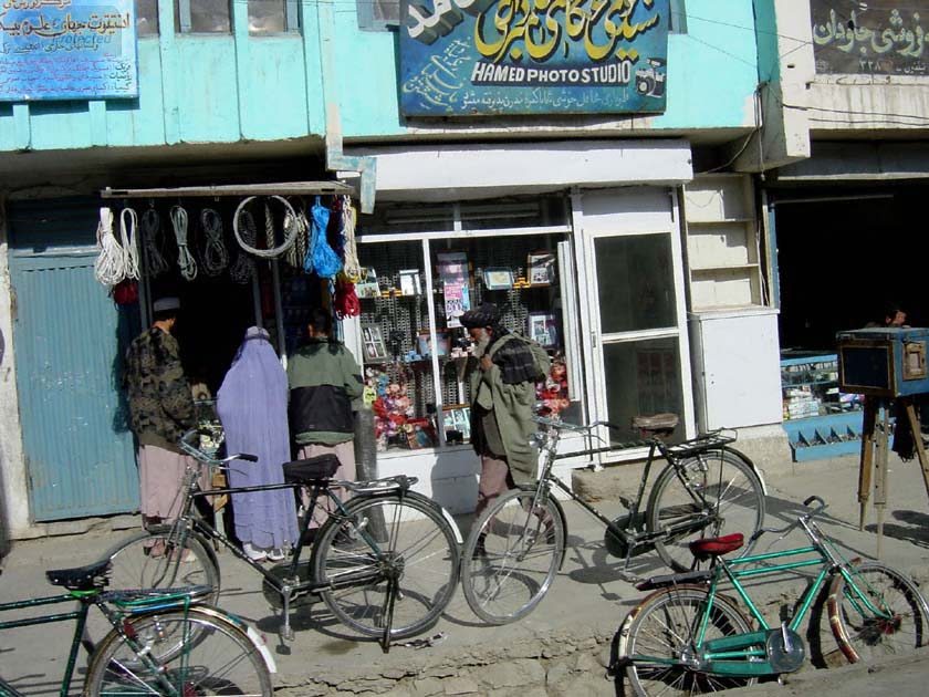 Bikes in front of store